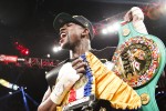 Floyd Mayweather after his defeat of Saul Alvarez - photo by tom casino