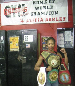 Ashley at Gleason's Gym.