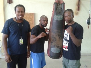 (L-R) Gayle, Davis and Hanson (Picture by Terri Ann Richards)