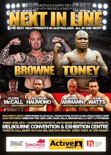 James Toney vs Lucas Browne on April 28 | Boxing at FightKings.Com